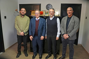  5	A reunion at the Jordan Minerals office: Rafiq Naim Burghli, Dietmar Alber, Naim Burghli and Suleiman Smadi (f. l. t. r.) 