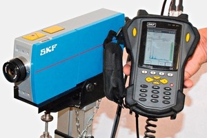  Zusammen mit der SKF Microlog Reihe ermöglicht das neue Laser Vibrometer MSL-7000 auch die mobile Zustandsüberwachung von Messstellen, an denen viele herkömmliche Sensoren scheiternTogether with the Microlog series from SKF, the new laser vibrometer MSL-7000 also enables the mobile condition monitoring of measuring points where many conventional sensors fail 