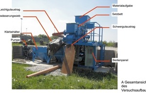  9	Versuchsstand zur Erprobung der Setztechnik        a Gesamtansicht des Versuchsaufbaus  