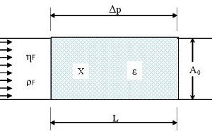  1	Disperses System in einem Strömungskanal • Dispersed system in a flow channel 