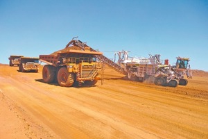  4200 SM in the Cloudbreak Mine in Western Australia, operating in iron ore, achieving daily production rates of 12 000 t/d 