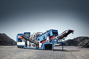  3&nbsp; The MBGR&nbsp;2000 mobile granulator from Benninghoven breaks asphalt into its constituent parts without destroying the original grain structure, handling blocks with an edge length of up to 1.8&nbsp;m 