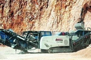  1 The new Mobirex MR 130 ZS mobile impact crusher acquired by Feess in Kirchheim/Teck working in natural stone 