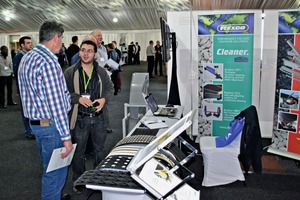  2 Exhibition hall. Flexco stand: Paul Schutte (Sasol) and Nelson Deandrada (Flexco) 