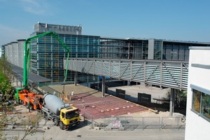  	Building work in progress on the northwest entrance to the Munich trade fair grounds 