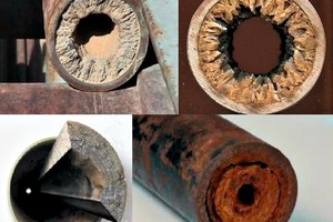  5	Ablagerung in Bohrgestängen und Rohrleitungen • Scales inside drilling tubular and pipes 
