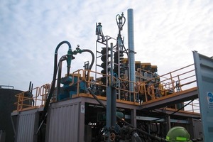  	 Pilot plant for extracting heavy minerals from oil sands (Titanium Corporation) 