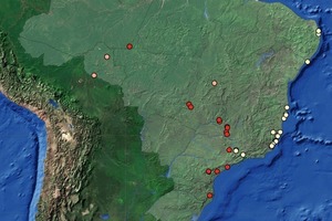  <span class="bildunterschrift_hervorgehoben">2</span><strong>	</strong>Karte der Vorkommen Seltener Erden in Brasilien • Map of the brasilian rare earths locations 