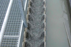  	Clean water weir in the LEIBLEIN lamella separator 