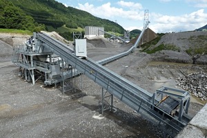  1 Gurtförderanlagen im Kieswerk JPF # Belt conveyors at gravel works JPF 