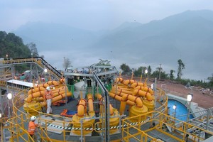  16&nbsp;Cavex®&nbsp;650CVX hydrocyclones at Batu Hijau mine in Indonesia I Source: Weir Minerals 