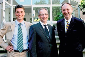  Von links/From left: Dr. Conrad Mauritz, Dipl.-Ing. Markus Buscher, Dipl.-Ing, Dipl.-Kfm. Michael W. Rokitta<br /> 