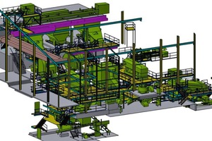  5 Example of a 3D model of a raw material processing plant for refractory products 