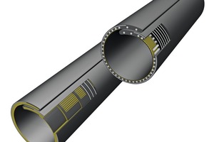  Mit einem Außendurchmesser zwischen 750 und 900 mm ­verdoppeln die neuen Megapipes die Förderströme im Vergleich zu konventionellen Rollgurten. Sie sind als Textilgurt oder Stahlseilgurt erhältlich • With an external diameter of 750 mm to 900 mm, the new MegaPipes double the flow rates compared to conventional closed-trough belts. They are available as textile belts or steel cord belts  