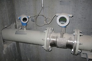  4 Flow and pressure meter with standardized three-button operating system 