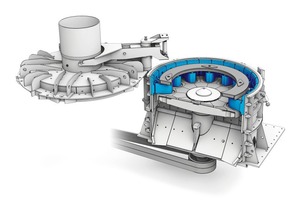  4	Der Deckel der neuen Rotor­prallmühle vom Typ RPMF ist elektrohydraulisch schwenkbar – so ist das Innere der Maschine optimal zugänglich 