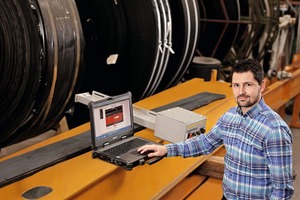  1 “The monitoring system Conti MultiProtect helps to detect damage such as longitudinal slitting or splice faults on the&nbsp;con­veyor belt at an early stage during operation and repair the damage in good time,” explains ContiTech application engineer Patrick Raffler  