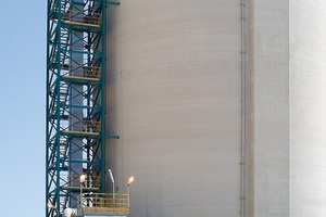  	 Vertical elevation to silo storage 