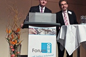  8&nbsp; Moderator Heinz Sprenger, Association of the Non-Metallic Minerals Industry in Baden-Württemberg, Ostfilden and speaker Dr Jürgen Beninca (from left, Workshop Cartel Law) 