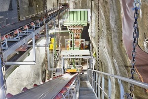  1	Produktionslinie der HAVER NIAGARA GmbH in einer der beiden Kavernen • Production line installed by HAVER NIAGARA GmbH in one of the two underground chambers 