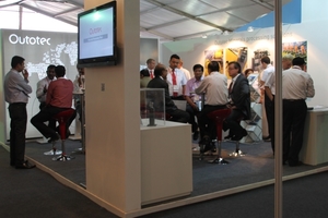  Exhibition booth of Outotec<br /> 