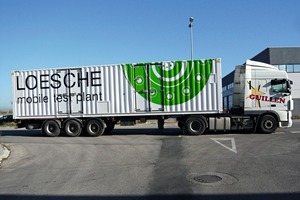  Die LOESCHE OGPmobile bei der Ankunft vor Ort beim Kunden # The LOESCHE OGPmobile arriving on site 