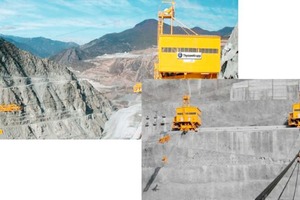  2 thyssenkrupp cable cranes for dam construction 