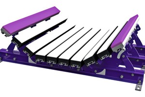  <div class="bildtext">Users of conveyor systems can easily modify and fit the EZIB impact beds thanks to the adjustable trough angle</div> 