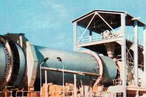  Drehrohrtrockner in einem syrischen Zementwerk # Rotary dryer in a cement plant in Syria 