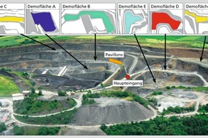  1 Der Messesteinbruch wird sich für die steinexpo 2014 erheblich verändern • The quarry fairgrounds for the steinexpo 2014 will change considerably 