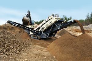  	The ST3.5 as a system component of a mobile crushing and screening unit 