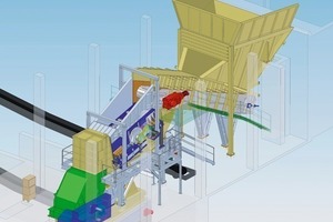  Layout der gesamten Vorbrechanlage mit Sieb- und Brechstufe 