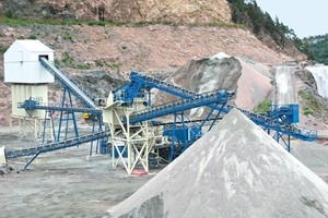  6	Fördertechnik in einem Sand- und Kieswerk • Conveying technology at a sand and gravel works 