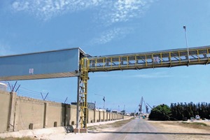  3&nbsp; The conveyor line of the Pipe Conveyor starts at the Open Access station and shortly after, the conveying system crosses the refinery area, where the systems had to be equipped with fire-proof covers 