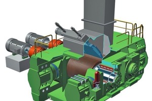  6	Prinzipbild einer HPGR • Schematic diagram of an HPGR 