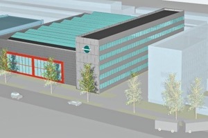  Entwurf der neuen Fertigungshalle • Plan of the new production facility<br /> 