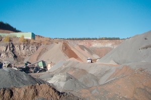  Dumps of crushed sands at a quarry 