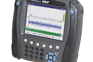  1 Der SKF Microlog Analysator AX ist ein voll ausgestatteter vierkanaliger Hochleistungs-Datensammler und FFT-Analysator mit großem 6,4-Zoll-VGA-Farbdisplay • SKF’s AX Microlog analyzer is a fully equipped four-channel high-performance data collector and FFT analyzer with a large 6.4-inch VGA colour display 