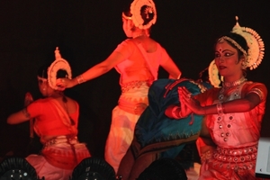  Scene from Odissi dance performance by Guru Durga Charan Ranbir and team<br /> 
