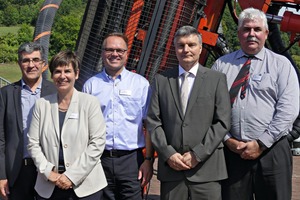  2	Von links/from left: Univ.-Prof. Dr.-Ing. habil. H. Tudeshki, Dr. B. Nickel, M. Friedl, Dipl.-Ing. (FH) J. Hofmann, Prof. Dr.-Ing. M. Kirschbaum 