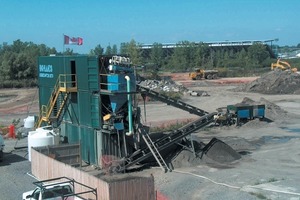  10		Mobile Bodenwaschanlage von Highlands Remediation in Syracuse/New York. Hier gewann das kanadische Unternehmen Erfahrungen mit der physikalisch-chemischen Behandlung von kontaminierten Böden • Mobile soil washing plant of Highlands Remediation in Syracuse­/New York. Here the Canadian company gained experience in the physical-chemical treatment of contaminated soil  