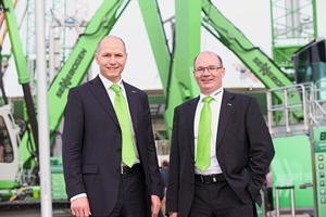  8	Das Unternehmen wird in der zweiten Generation von Erich und Walter Sennebogen geführt (v.l.n.r.) • The company is lead in the second generation by Erich and Walter Sennebogen (f.l.t.r.) 