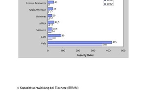  6 Kapazitätsentwicklung bei Eisenerz • Capacity development on the iron ore sector 