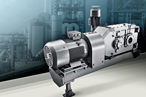  Der neue Siemens Becherwerksantrieb enthält Komponenten aus der ­Getriebereihe Flender SIG und der neuen Getriebemotorenreihe SimogearThe new Siemens bucket elevator drive unit contains components from the Flender SIG gearbox series and the new Simogear range of geared motors 