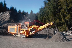  R900 impact crusher in action in limestone 