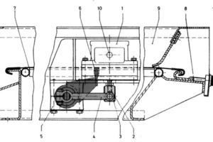  	Diagram of an electromagnetic, positive drive via vibrating strip, type WA, from Rhewum 