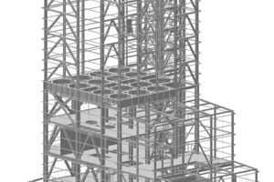  3D-Darstellung vom Rohbau zum fertigen Werk # 3D representation from the shell of the building to the finished factory  